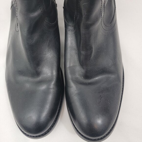 FRYE Womens 11 Boots Melissa Over The Knee OTK Equestrian BLACK Side Zip Flat - Picture 4 of 16